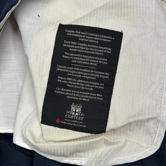 Coppley 1883 Dress Pants Wool Trousers Navy Blue W36xL30 - Picture 6 of 8
